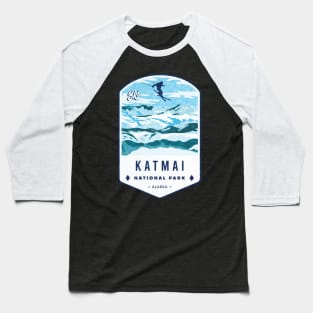 Ski Katmai National Park Alaska Baseball T-Shirt